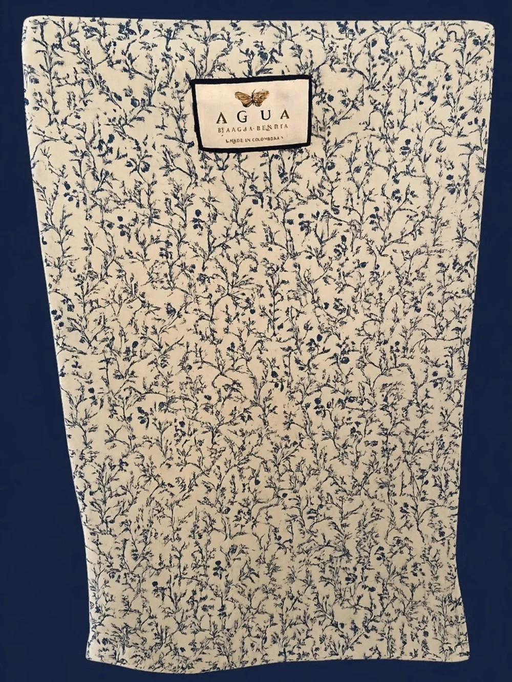 AGUABendita Blue Cream Floral Print Short Garment Travel Bag Multiple available